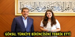 BAŞKAN GÖKSU, TÜRKİYE BİRİNCİSİNİ MAKAMINDA MİSAFİR ETTİ