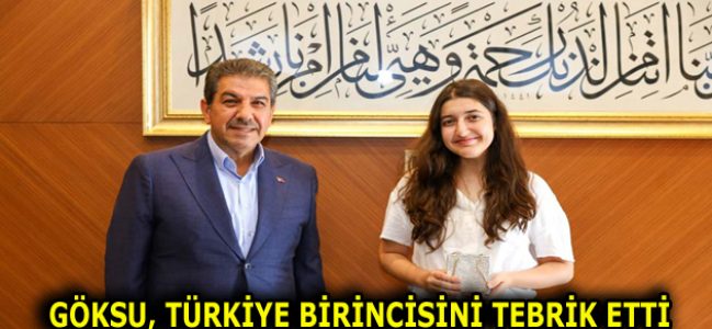 BAŞKAN GÖKSU, TÜRKİYE BİRİNCİSİNİ MAKAMINDA MİSAFİR ETTİ