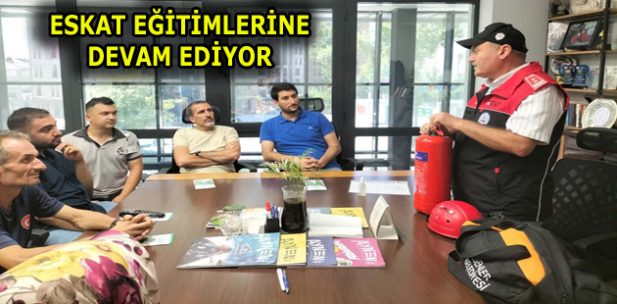 ESENLER BELEDİYE PERSONELİNE TAHLİYE VE YANGIN TATBİKATI