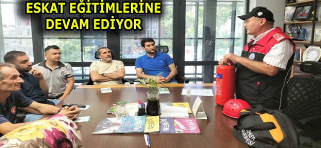 ESENLER BELEDİYE PERSONELİNE TAHLİYE VE YANGIN TATBİKATI