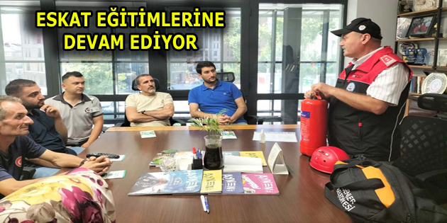 ESENLER BELEDİYE PERSONELİNE TAHLİYE VE YANGIN TATBİKATI