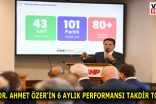 Prof. Dr. Ahmet Özer’in 6 aylık performansı takdir topladı