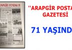 ”ARAPGİR POSTASI” GAZETESİ 70 YILI GERİDE BIRAKTI