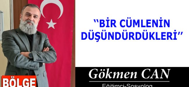 BİR CÜMLENİN DÜŞÜNDÜRDÜKLERİ