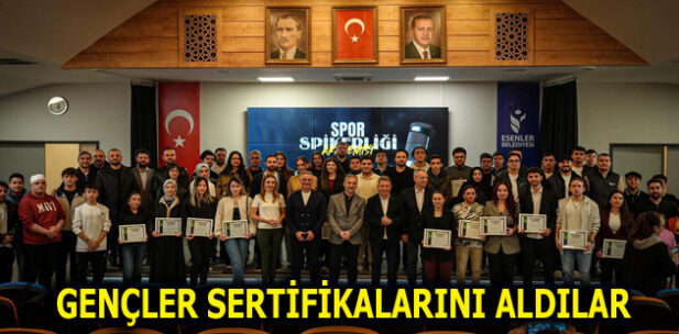 ESENLERLİ GENÇLER SERTİFİKALARINI ALDILAR