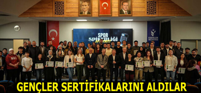 ESENLERLİ GENÇLER SERTİFİKALARINI ALDILAR